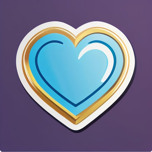 Vui lòng tạo một hình logo độ phân giải cao với hình dạng trái tim và danh mục trang sức. sticker
