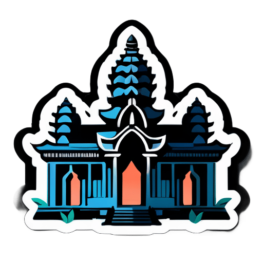 Erstelle mir einen Angkor Wat Aufkleber sticker