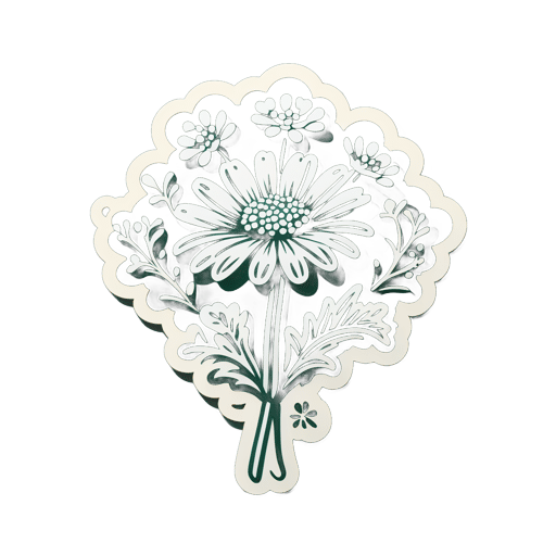 Hành trình tìm hoa Queen Anne's Lace dễ thương sticker