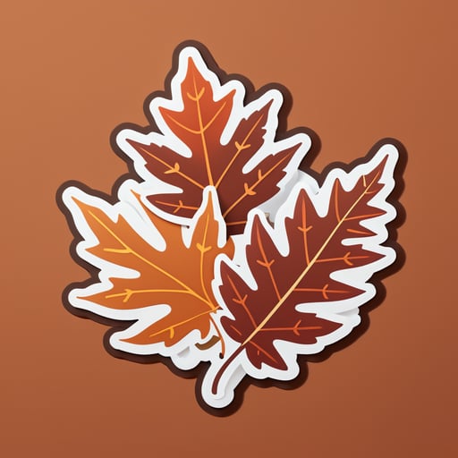 'Hojas de otoño rústicas' sticker