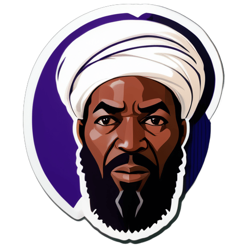 Osama bin Laden africano sticker