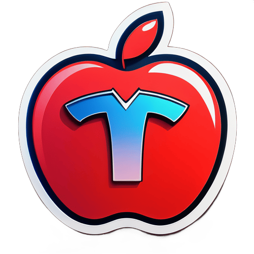 apple Tesla 的混合标签 sticker