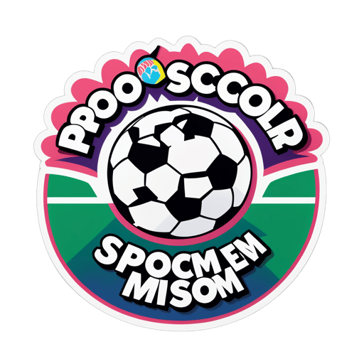 "Proud Soccer Mom" with Soccer Ball sticker