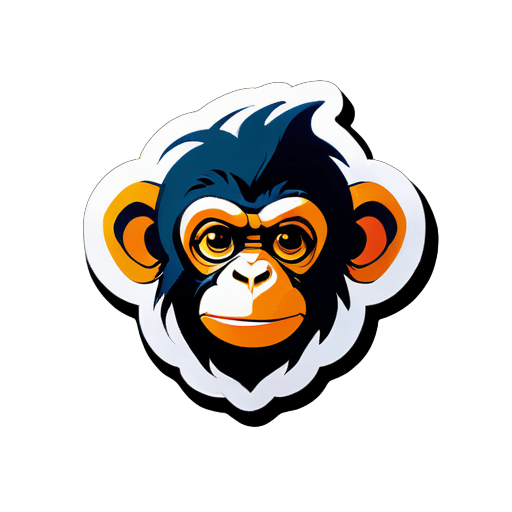 원숭이 타이핑 sticker