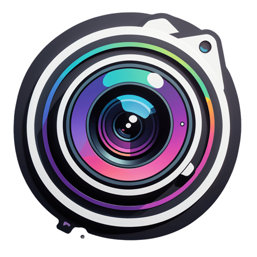 Objectif d'appareil photo artistique sticker