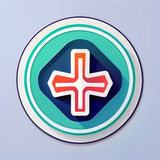 Logotipo para aplicativo Android de saúde sticker