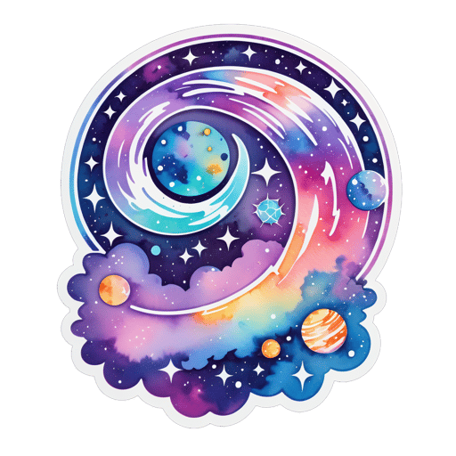 Watercolor Galaxy sticker
