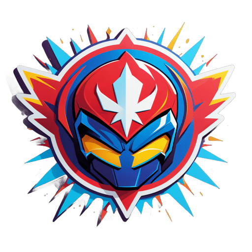 Dynamic Superhero Emblem sticker