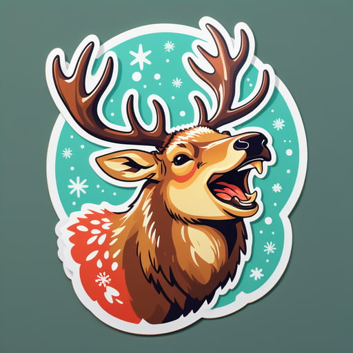 Joyful Elk Meme sticker
