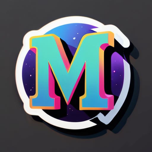 ロゴ wiht タイプ "M.S" sticker