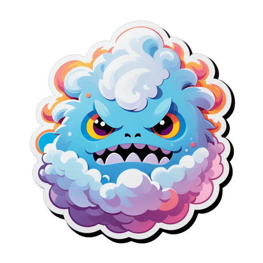 Monstruo de Nube Esponjosa sticker