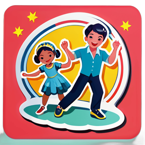 English song and dance sticker
