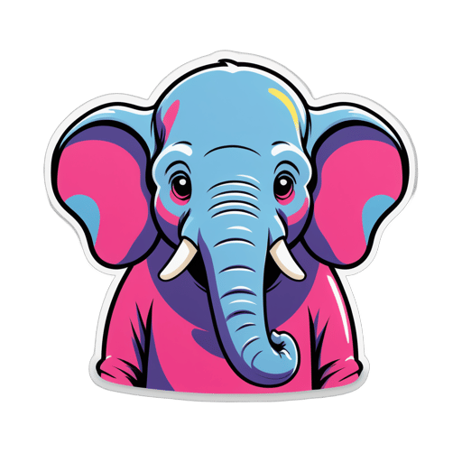 Anxious Elephant Meme sticker