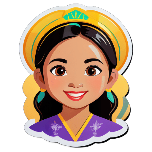 Cô gái Myanmar tên Thinzar sticker
