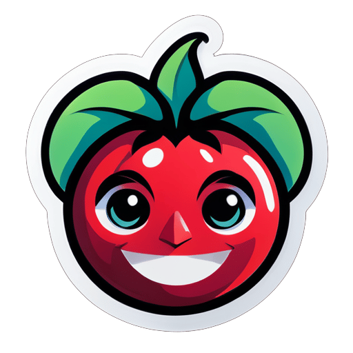 Pomegranate as a face of human sticker
