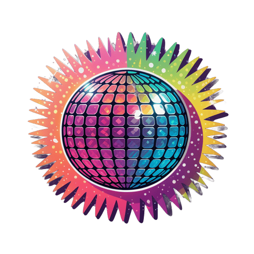 Bola de Discoteca Brilhante sticker