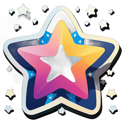 Autocollant étoile avec plusieurs étoiles sticker