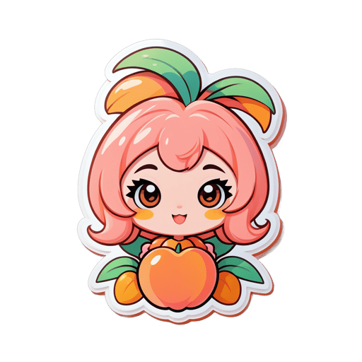 cute Peach sticker