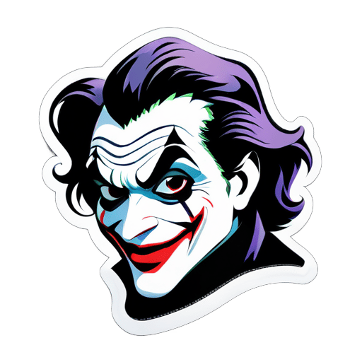 a black and white sticker of joker movie sticker