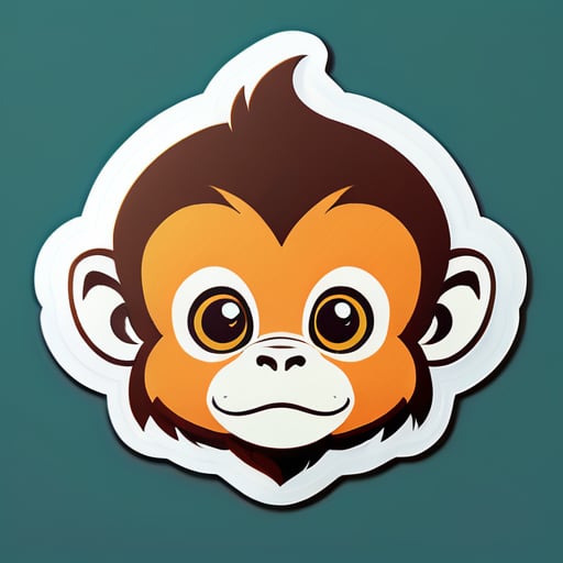 Baby monkey sticker