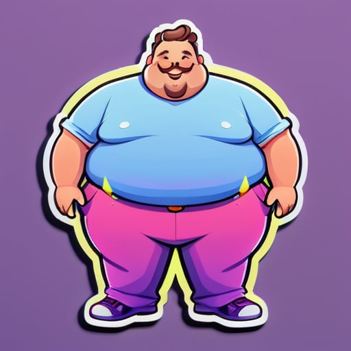 뚱뚱한 게이 남자와 그의 뚱뚱하고 촉촉한 엉덩이 sticker