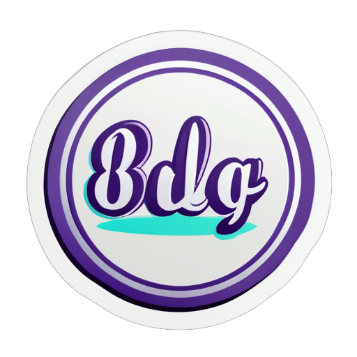 criar um logotipo chamado 'BLOG' na fonte 'Bradley Hand ITC' e a cor deve ser 'Lavanda' sticker