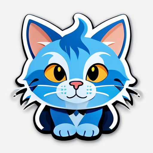 un chat bleu sticker