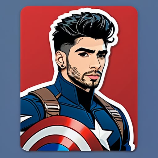zayn malik em Capitão América sticker