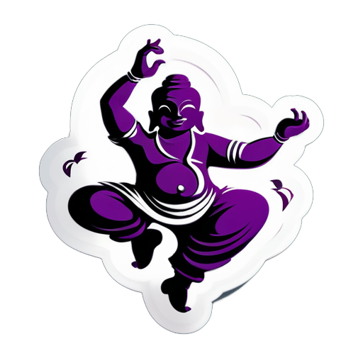 dancing budha sticker