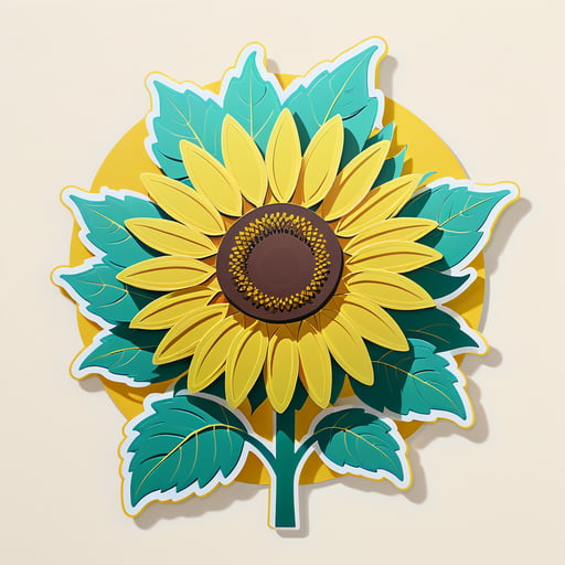 Serene Sunflower Serenade sticker