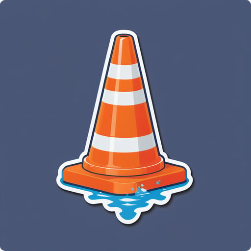 Water-Fillable Traffic Cone sticker