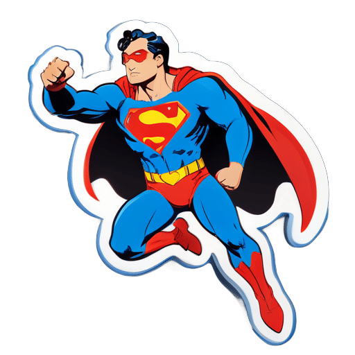Flying superman  sticker