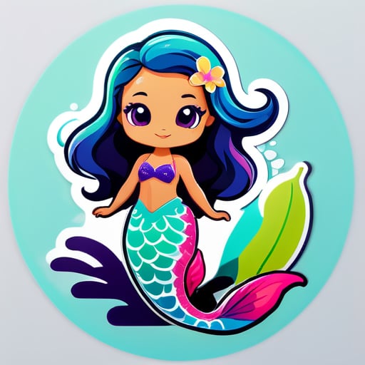Cute Mermaid
Colorful Underwater world
Aquatic creatures sticker