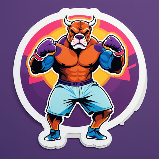 Strong Bull Boxer sticker