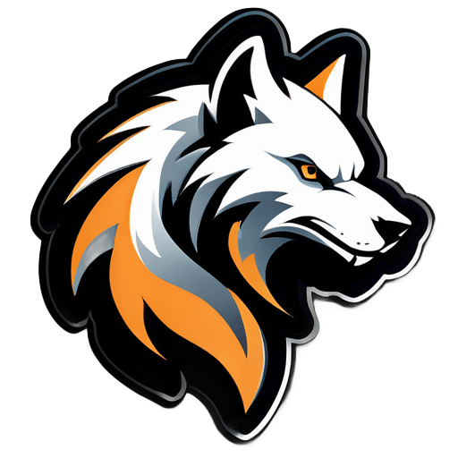 Logo này có hình dáng của một con sói màu trắng và xám được thiết kế một cách tinh tế, toát lên sức mạnh và sự nhanh nhẹn. Các chi tiết của con sói được làm nổi bật bằng cách sử dụng bóng đổ tinh tế để tạo ra chiều sâu và chiều rộng. Phần văn bản "ShadowWolf Gaming" được thiết kế mạnh mẽ và hiện đại, phù hợp với chủ đề về con sói. Không có yếu tố nền nào, giúp tập trung chú ý vào con sói. Thiết kế tối giản này nhấn mạnh sức mạnh và bí ẩn của con sói. sticker