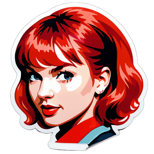 Red-haired Taylor Swift sticker