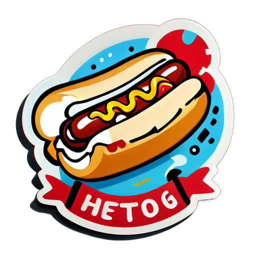 tatouage old school, hot-dog sticker