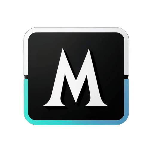 Help me create a minimalist, sophisticated logo with the letter M sticker