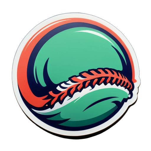 baseball bog sticker