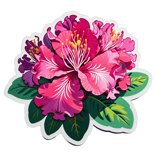 Radiant Rhododendron Rapture sticker