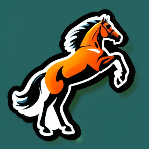 Galloping horse sticker