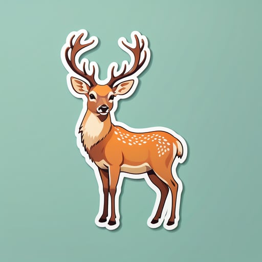 穏やかな鹿の雄 sticker