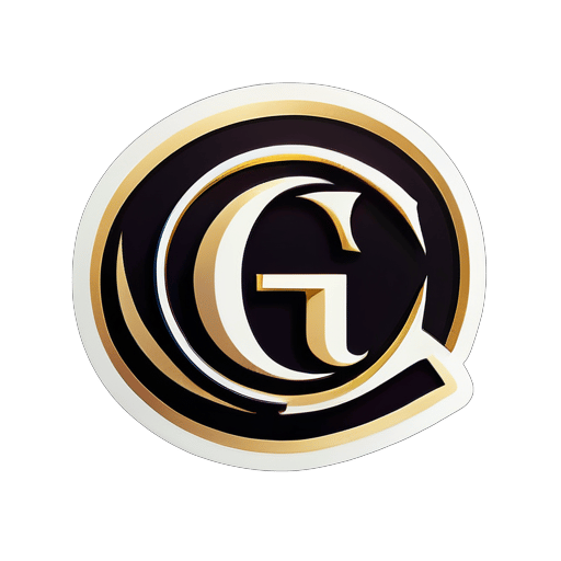 Ein Logo für Initialen GS Sticker sticker