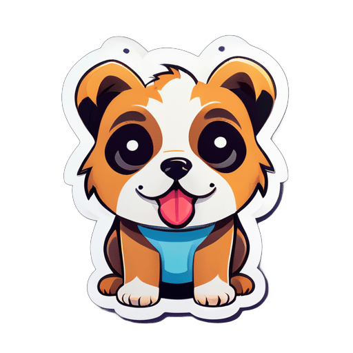 可愛い犬のステッカー sticker