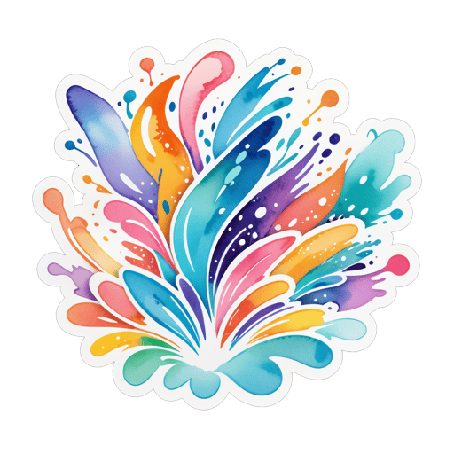 Whimsical Watercolor Splash sticker