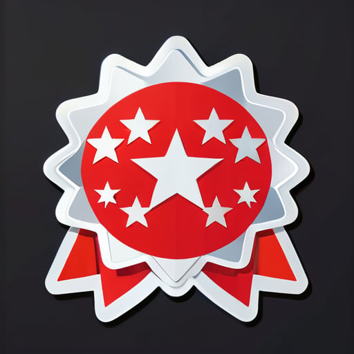 la Bandera Roja de Cinco Estrellas sticker
