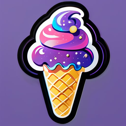 Ice Cream galaxy sticker