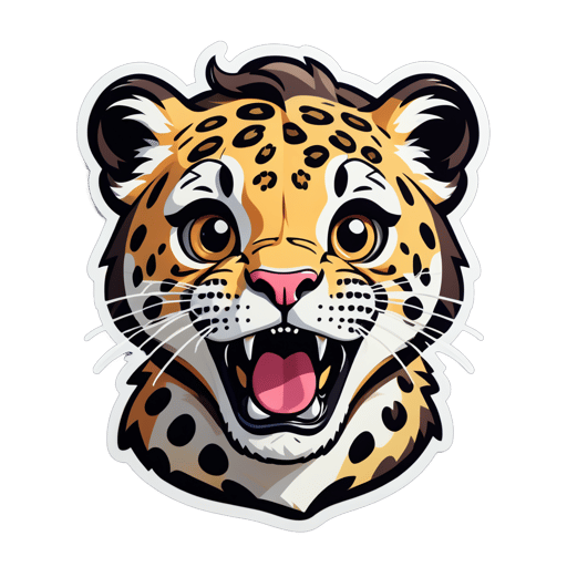 Meme do Leopardo Intrigado sticker
