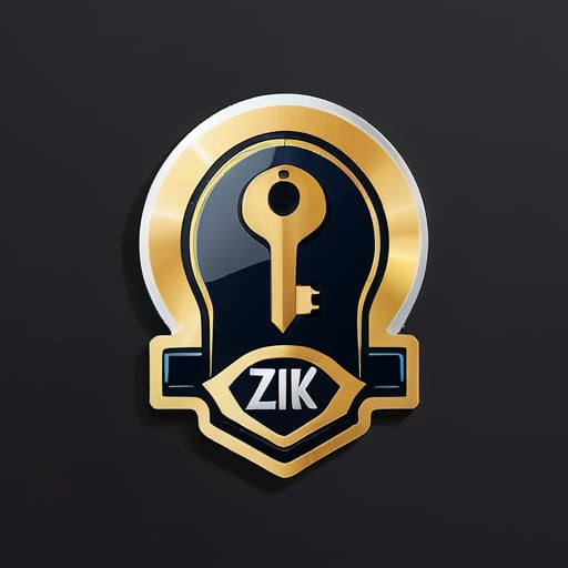 Logo for the company ZSK (stands for lock-and-key products). The company sells hardware for interior doors sticker