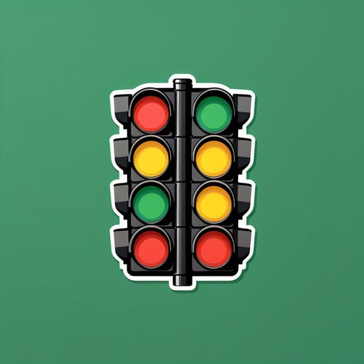 Carrera de semáforos sticker